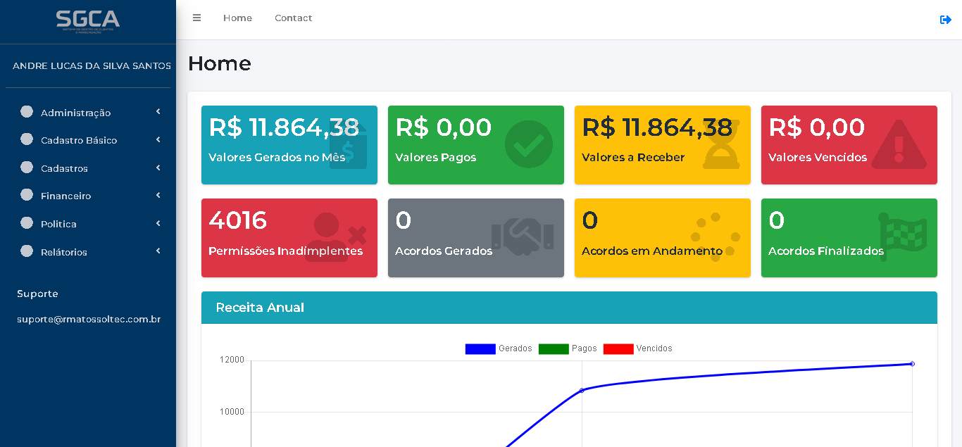 Imagem de apresentação do sistema SGCA - Sistema de Gestão e Controle de Áreas